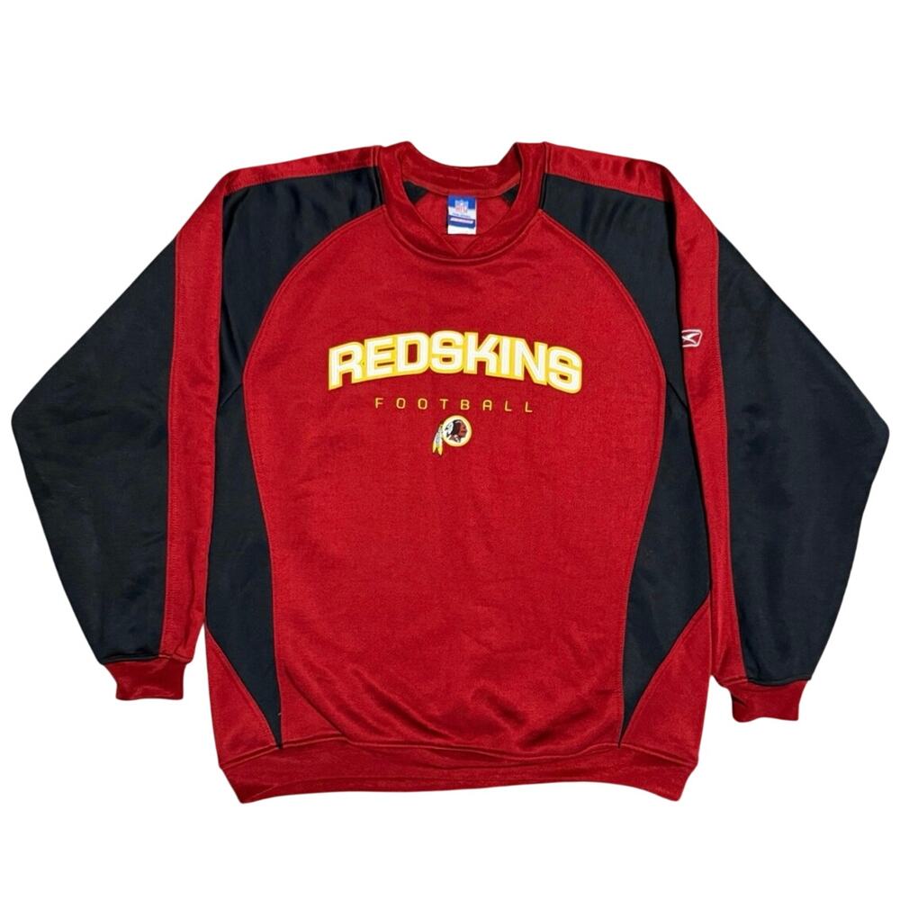 Vintage Reebok NFL Washington Redskins Sweatshirt Embroidered Spellout Medium M